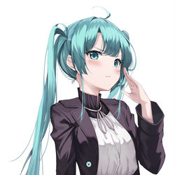 This is a pixiv picture whose title is 初音ミク.