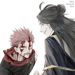 This is a pixiv picture whose title is 血汗泪.