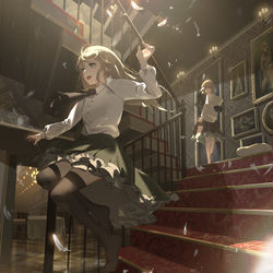 This is a pixiv picture whose title is 羽ばたく.