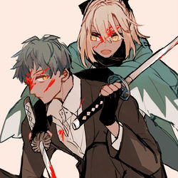 This is a pixiv picture whose title is おきたさんとはじめちゃん詰め.