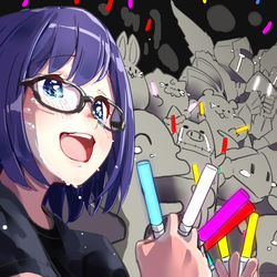 This is a pixiv picture whose title is Aちゃんとみんな！.