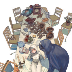 This is a pixiv picture whose title is 【エアコミケ２】死神たちの日曜日.