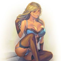 This is a pixiv picture whose title is 下着のお姉さん.
