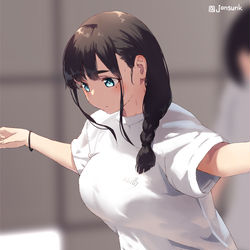 This is a pixiv picture whose title is 苦手でも手が抜けない子.