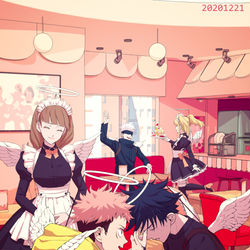 This is a pixiv picture whose title is in メイドカフェ.