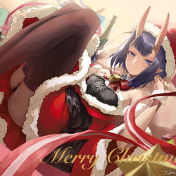 This is a pixiv picture whose title is サンタコス酒呑童子.