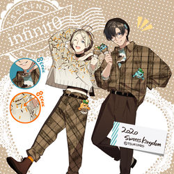 This is a pixiv picture whose title is infinit0『甘味王国/２P』.