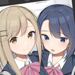 This is a pixiv picture whose title is 安達としまむら.