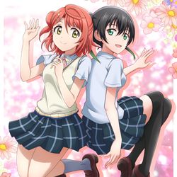 This is a pixiv picture whose title is 歩夢ちゃんと侑ちゃん.