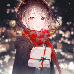 This is a pixiv picture whose title is 「はい、あげます」.