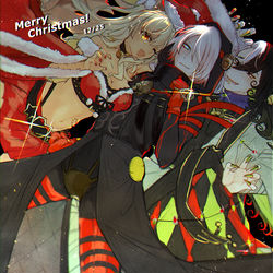 This is a pixiv picture whose title is 今年のWサンタとツリー(広義).