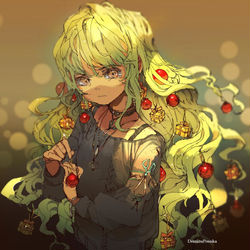 This is a pixiv picture whose title is クリスマス髪.