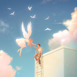 This is a pixiv picture whose title is さようなら　　おじいちゃんになったら会いに来てね.