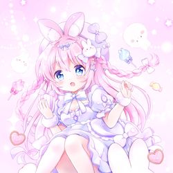 This is a pixiv picture whose title is うさうさプレゼント.