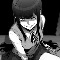 This is a pixiv picture whose title is 復讐JKちゃん.