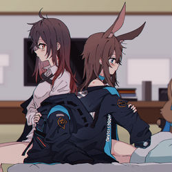 This is a pixiv picture whose title is Doctor & Amiya.