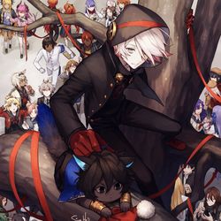 This is a pixiv picture whose title is 年末摸鱼.