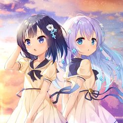 This is a pixiv picture whose title is エアコミケ2ごちうさ新刊表紙.