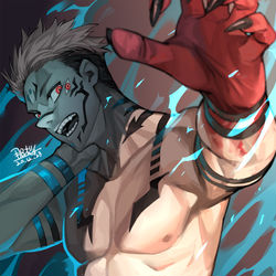 This is a pixiv picture whose title is 宿儺.