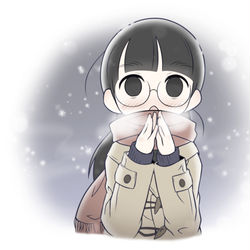 This is a pixiv picture whose title is …あぅ…手袋…忘れちゃったんだけど….