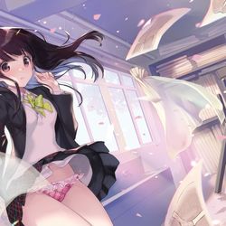 This is a pixiv picture whose title is 君のパンツが見たい。Sketch.