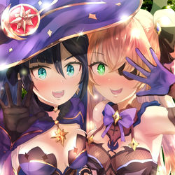 This is a pixiv picture whose title is モナ＆フィッシュル.