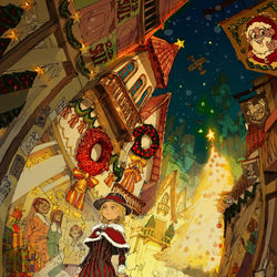 This is a pixiv picture whose title is 今年も街は輝くばかりに.