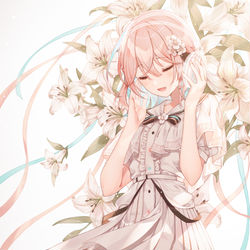 This is a pixiv picture whose title is 「仕事絵」 花雲くゆり・花とシャーロック.