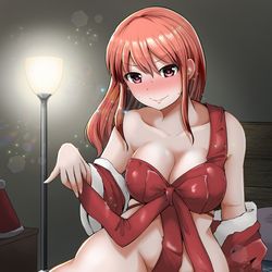 This is a pixiv picture whose title is 「プレゼントはわたし♥…なんて」.
