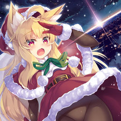 This is a pixiv picture whose title is 出勤！ちはやサンタさん.