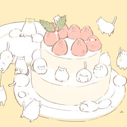 This is a pixiv picture whose title is クリスマスケーキ.