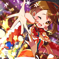 This is a pixiv picture whose title is ユウリちゃん（クリスマスver.）.