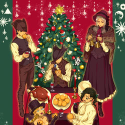This is a pixiv picture whose title is 狩人達のクリスマス.