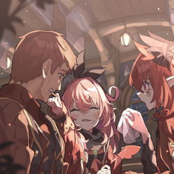 This is a pixiv picture whose title is 家族と過ごす日.
