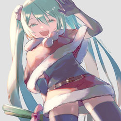 This is a pixiv picture whose title is ミクサンタ.