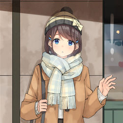 This is a pixiv picture whose title is 待ち合わせ.