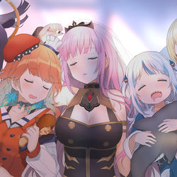 This is a pixiv picture whose title is sleepy girls Zzz.
