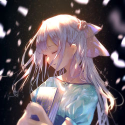 This is a pixiv picture whose title is 『贈り物』.