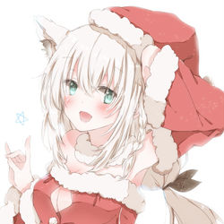 This is a pixiv picture whose title is フブキちゃんサンタさん♪.