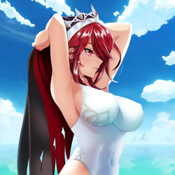 This is a pixiv picture whose title is Rosaria At The Sea of Clouds.