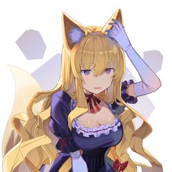 This is a pixiv picture whose title is キツネ耳ゆかり.
