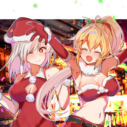 This is a pixiv picture whose title is 聖夜のアルバイト.
