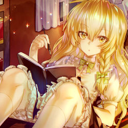 This is a pixiv picture whose title is 夜の魔理沙.