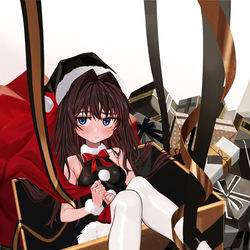 This is a pixiv picture whose title is 黒サンタ.