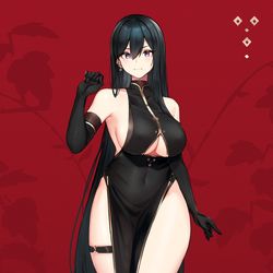 This is a pixiv picture whose title is 🖤.