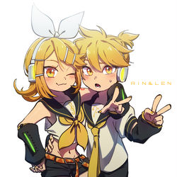 This is a pixiv picture whose title is リンレン誕生日おめでとう.