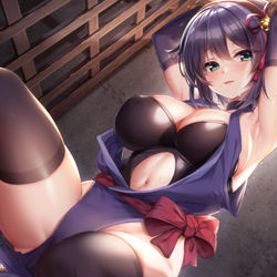This is a pixiv picture whose title is 囚われくノ一の誘惑淫術.