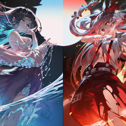 This is a pixiv picture whose title is かぐもこ.