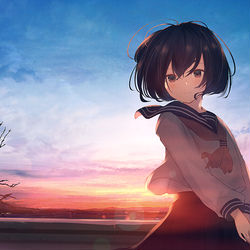 This is a pixiv picture whose title is またね.