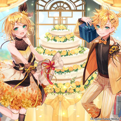 This is a pixiv picture whose title is 鏡音誕生祭2020.